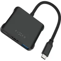 FIXED HUB Quadri 5-in-1 USB-C Hub – 4K HDMI – 140W Power Delivery – USB-C & USB-A – Space Black