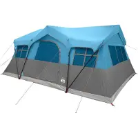 vidaXL Familietent Blauw 10-persoons Polyester en Staal