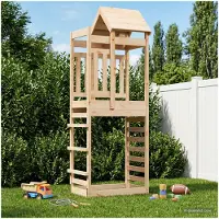 vidaXL Speeltoren Bruin 52,5 x 85 x 238 cm Massief grenenhout