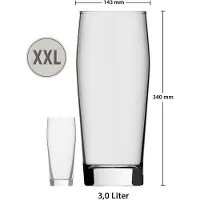 Rastal Willi Becher Riesen-Bierglas Ranft 3,0 Liter