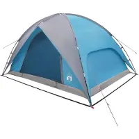 vidaXL Campingtent met waterdichte regenfly Blauw 310 x 245 x 160 cm