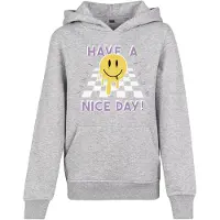Mister tee Sweatshirt 'Nice Day' geel / grijs gemêleerd / donkerlila / wit