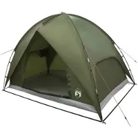 vidaXL Campingtent met waterdichte regenfly Koepel Olijfgroen
