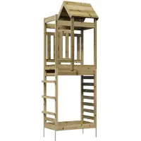 vidaXL Speeltoren Bruin 52,5 x 85 x 238 cm Massief Geïmpregneerd Hout