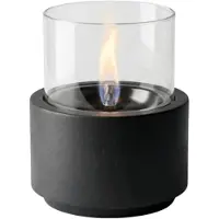 Tenderflame Lotus 12 Tafelhaard - Natural Concrete Zwart - Premium Beton en Glas - Tenderfuel - Bio-Ethanol Alternatief - Rookvrij en geurarm