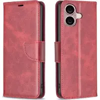 Mobigear Telefoonhoesje geschikt voor Apple iPhone 16 Plus Hoesje | Excellent Bookcase Portemonnee | Pasjeshouder voor 3 Pasjes | Telefoonhoesje voor Pinpas / OV Kaart / Rijbewijs - Rood
