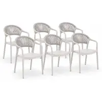 DS4U - Liv tuinstoel - Set van 6 - Beige - Kunststof - Stapelbaar