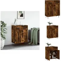 vidaXL Dressoir - Dressoirs - Kast - Wandkast - Dressoir 69,5x34x90 cm bewerkt hout gerookt eikenkleurig