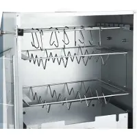 vidaXL BBQ-rookoven met tafel gegalvaniseerd staal