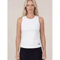 Sjeng sport Sjeng Sports YILDRIN - Mouwloze Sporttop Dames - Wit - Geribbeld Materiaal Tennis en Fitness Sneldrogend Singlet Tanktop