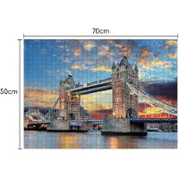 Feel Home - Wereldstad Puzzelset - 3 Puzzels van 1000 Stukjes - Times Square Tower Bridge Cinque Terre (set van 3)