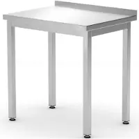 Super Merchant Budget Line - Roestvrijstalen Tafel - 600x600x850 mm - Met Rant