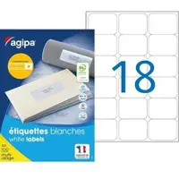 Agipa Universele etiketten, 63,5 x 46,6 mm, wit