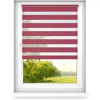 Time4blinds dag en nacht dubbel rolgordijn mini - raamrolgordijn dag en nacht - rolgordijn zonder boren - zonwering - rolgordijnen voor slaapkamers - 1000x2500 - Rood - Links