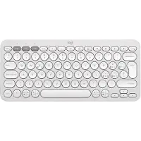 Logitech Pebble Keys 2 K380s, Mini, Draadloos, Bluetooth, Membraantoetsen, QWERTY-indeling, Wit