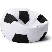 Lumaland - Luxe voetbal zitzak - hoogwaardig voetbal zitkussen uit de comfortlijn - 300 Liter - Diameter 110 cm - LARGE