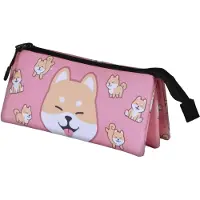 KARACTERMANIA Oh My Pop! Triple Pencil case Shiba Pink Stationery