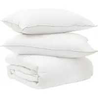vidaXL Deken Set met kussen Wit 155 x 220 cm Polyester, Bamboe
