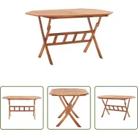 The Living Store Acacia Hout - Tuin Tafel - Tuintafel inklapbaar 135x85x75 cm massief acaciahout - Buitentafel - Klaptafel - Eetkamerset