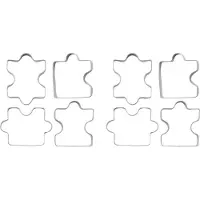 ISTOVO Stainless Steel Fondant Biscuit Cookie Cutter Cake Pastry Cookie Cutter Puzzle Mold 8 Pcs