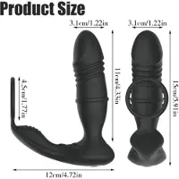 APP -Afstandsbediening-Lul-Penisring-Telescopische-Vibrerende-Anaalplug-Vibrator - 001