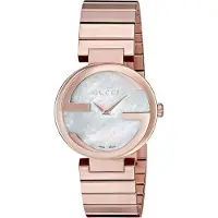 Gucci YA133515 In elkaar grijpende parelmoer wijzerplaat dames horloge
