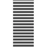vidaXL Zebra rolgordijn 105x200 cm stofbreedte 100,9 cm zwart