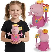 Pipsa Possu TY Peppa Pig Prinses, Pluche mascotte, knuffel, BEANIE BABIES-knuffel, zacht sensorisch speelgoed 20 cm