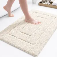 BOTC Badmat - Antislip - 80x50cm - Absorberende Badmat - Douchemat - Toiletmat - Beige