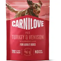 Carnilove pouch turkey/venison/strawberry leaves - 12x300 gr - Natvoer Hond