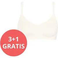 Sloggi ZERO Feel Pure Soft bra Dames Beha - ZIJDE WIT