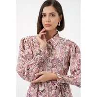 Big Dart Paisley Riem Midi Hemdjurk