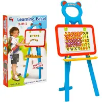 vidaXL Kinderezel met krijtbord en whiteboard 2-in-1