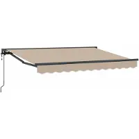 vidaXL Elektrisch Uitschuifbare Zonneluifel Beige 3,5 x 2 m