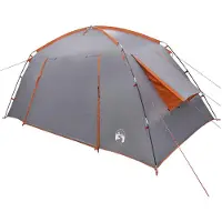 vidaXL Huisje Tent 6-persoons Grijs en Oranje Polyester