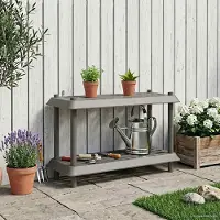 vidaXL Plankenunit 2-laags 100 x 40 x 55,5 cm PP Lichtgrijs