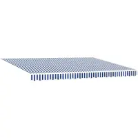 vidaXL Elektrisch Uitschuifbare Zonneluifel Blauw en Wit 4 × 3 m