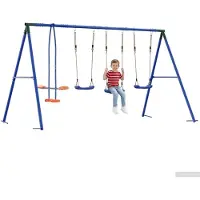 vidaXL Buiten Schommelset Meerkleurig 330 x 185 x 185 cm Staal en PE