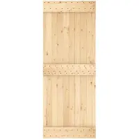 vidaXL Vlakke deur NARVIK 80x210cm Massief Pine Hout (Onbehandeld)