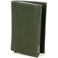Bear design Frits Leren RFID Safety Wallet - Creditcardhouder - Pasjeshouder - Groen