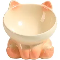 VHV -Voerbak Kat en Hond - Anti Braak Drinkbak en Eetbak - Keramiek - Snorharenvriendelijk - Verhoogde Voerbak 230ml - Vaatwasserbestendig