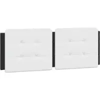 vidaXL Hoofdbordkussen "Zadar" 137 cm kunstleer wit en zwart