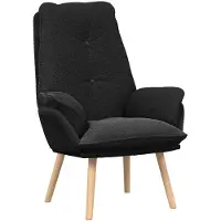 vidaXL Fauteuil Zwart 69 x 74 x 93 cm Sherpa Stof