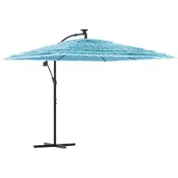 vidaXL Parasol met stalen paal 269x269x235 cm blauw
