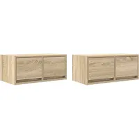 vidaXL Tv-meubelen 2 st 60x31x25,5 cm bewerkt hout sonoma eikenkleurig