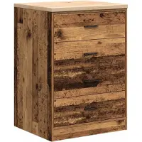 vidaXL Garagekast 60x51x85 cm massief grenenhout oud hout