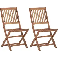 vidaXL Tuinstoelen 2 st inklapbaar massief acaciahout
