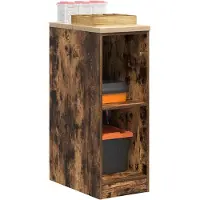 vidaXL Garagekast 30x51x85 cm massief grenenhout gerookt eiken
