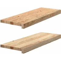 vidaXL Traptreden 2 st 70x25x2 cm onbehandeld massief eikenhout
