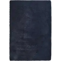 vidaXL Hoogpolig vloerkleed NAVARRA 200x290 cm polyester marineblauw